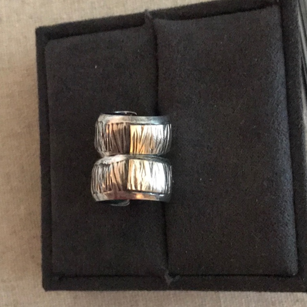 Sampson Sterling Silver and 14kgold earrings - Picture 3 of 6